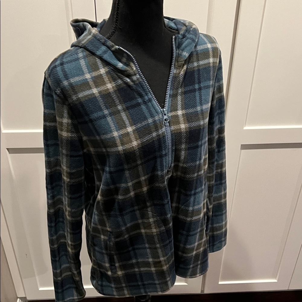 O'Neill Blue and Gray Plaid Hoodie Size S - Picture 7 of 7